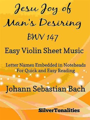 cover image of Jesu Joy of Man's Desiring Easy Violin Sheet Music